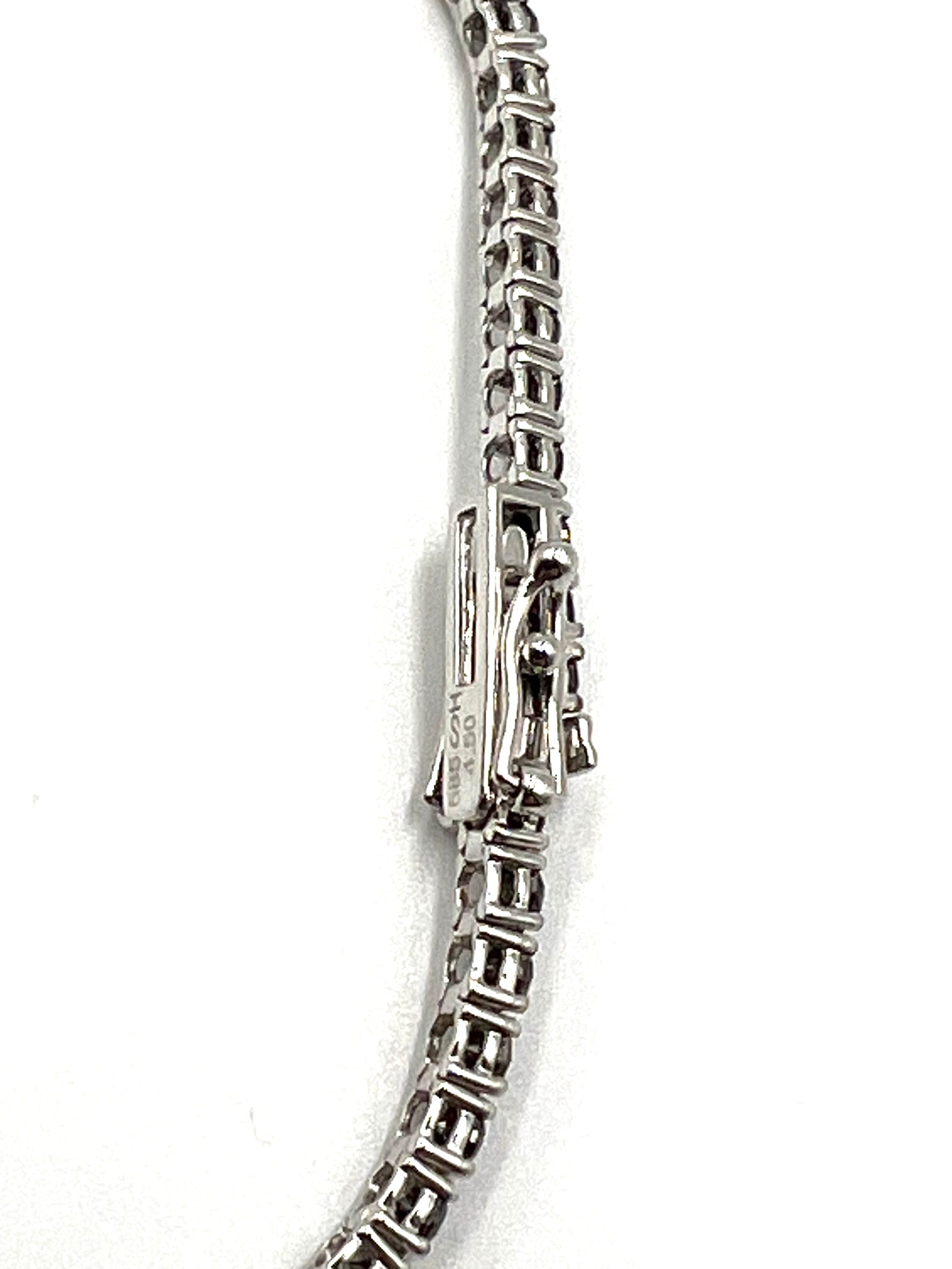Tennisarmband Weißgold mit schwarzen Diamanten