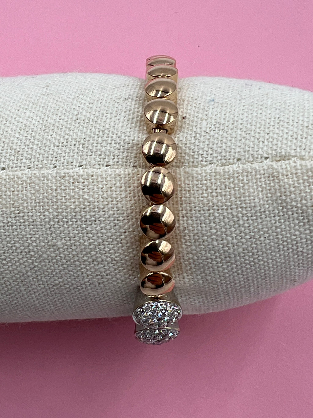 Scheffel Flexarmband in Rosegold mit Brillanten