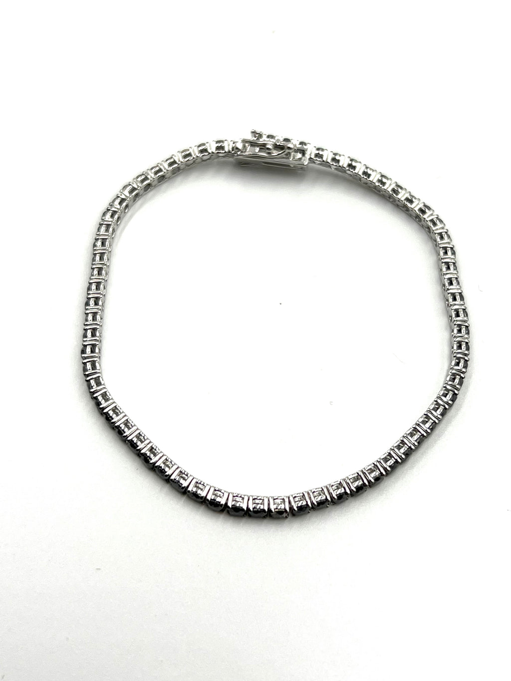 Tennisarmband Weißgold mit schwarzen Diamanten