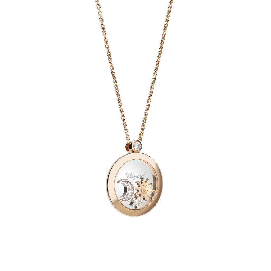 Chopard Happy Sun, Moon and Stars Halskette Länge 42cm Rosegold 750/- (Kopie)