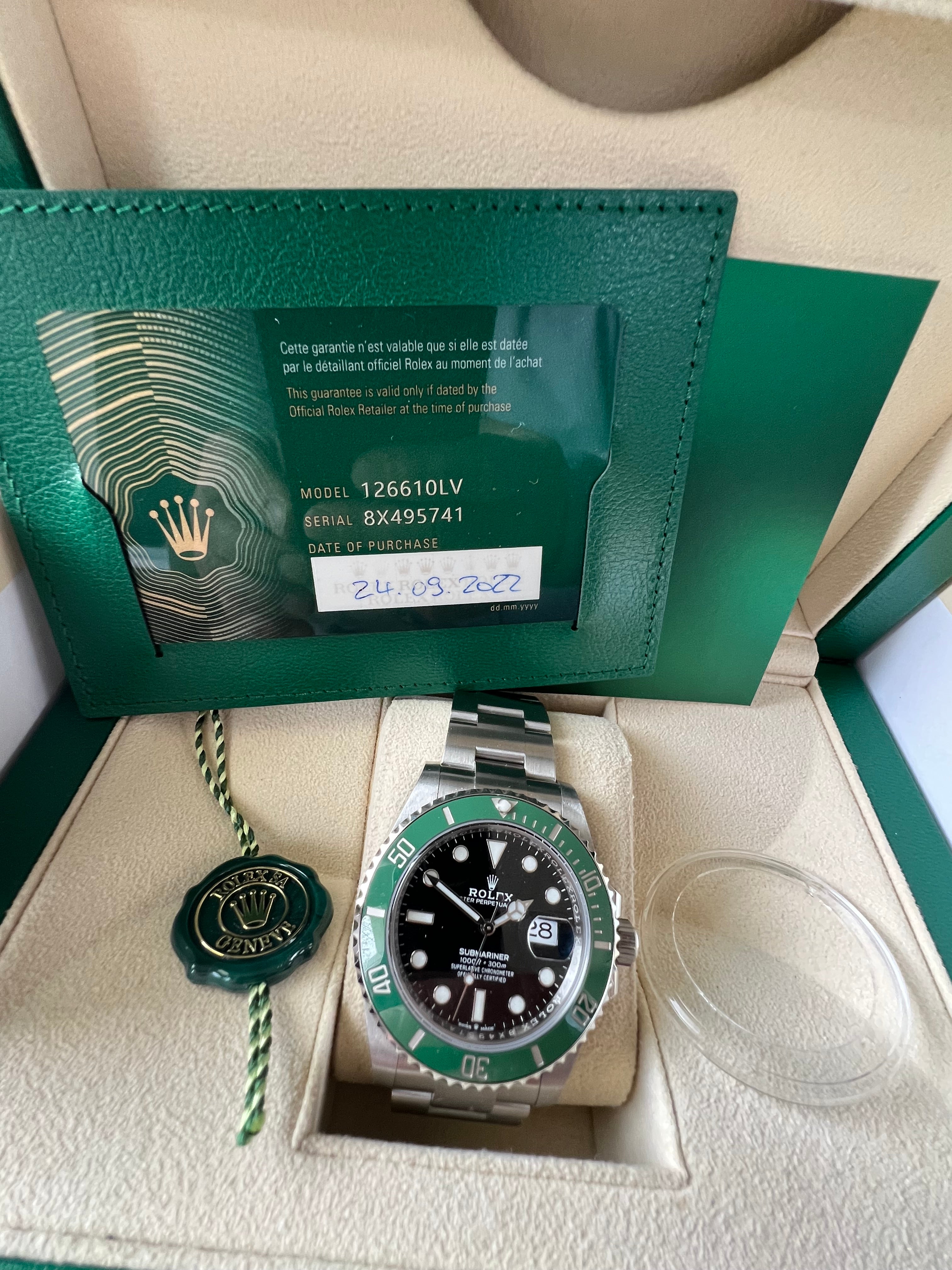 Rolex Submariner Fullset 2022 LC 100