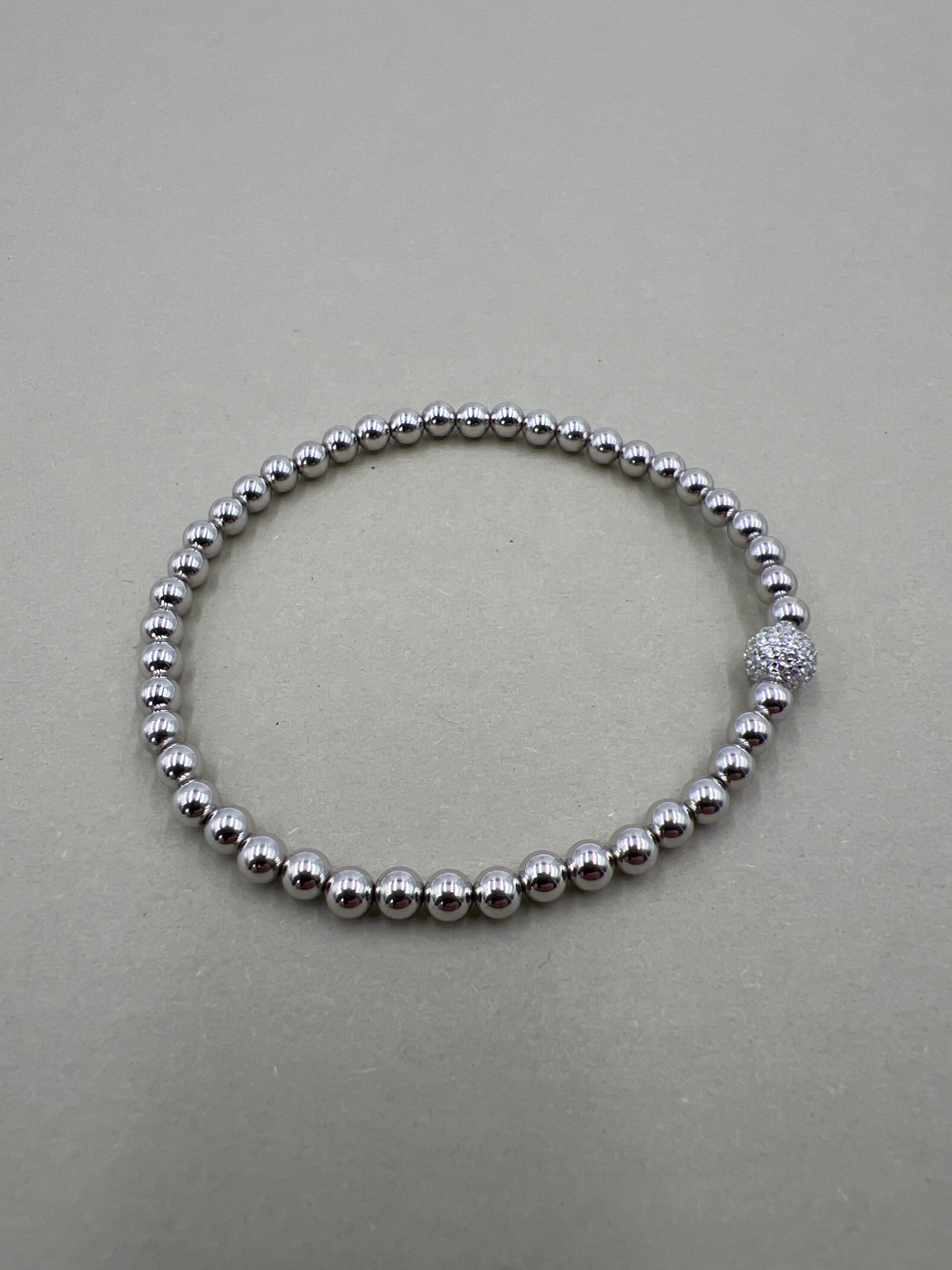 Kugelarmband 925/- Sterlingsilber rhodiniert