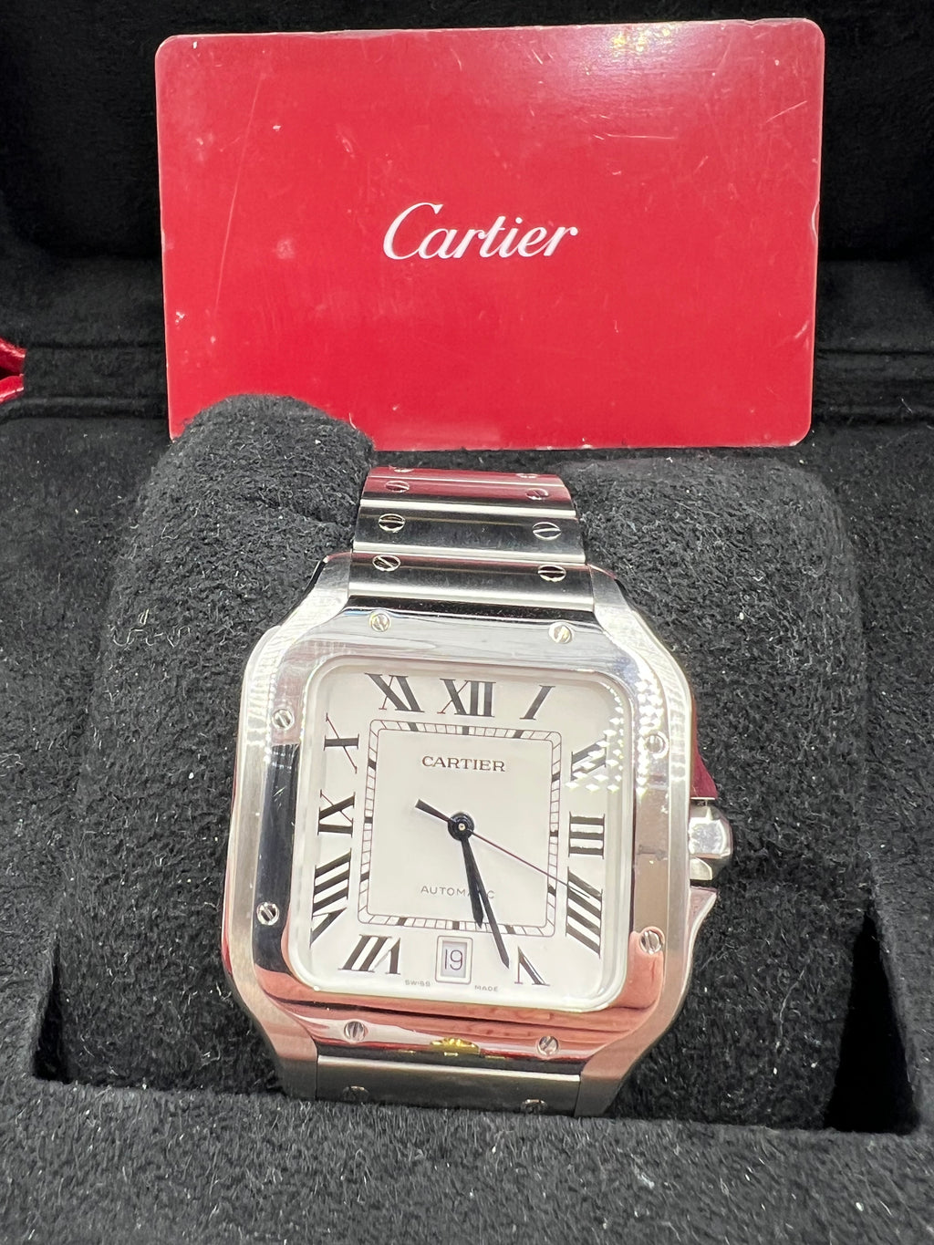 Cartier Santos Top Zustand mit 2 Extra Bändern