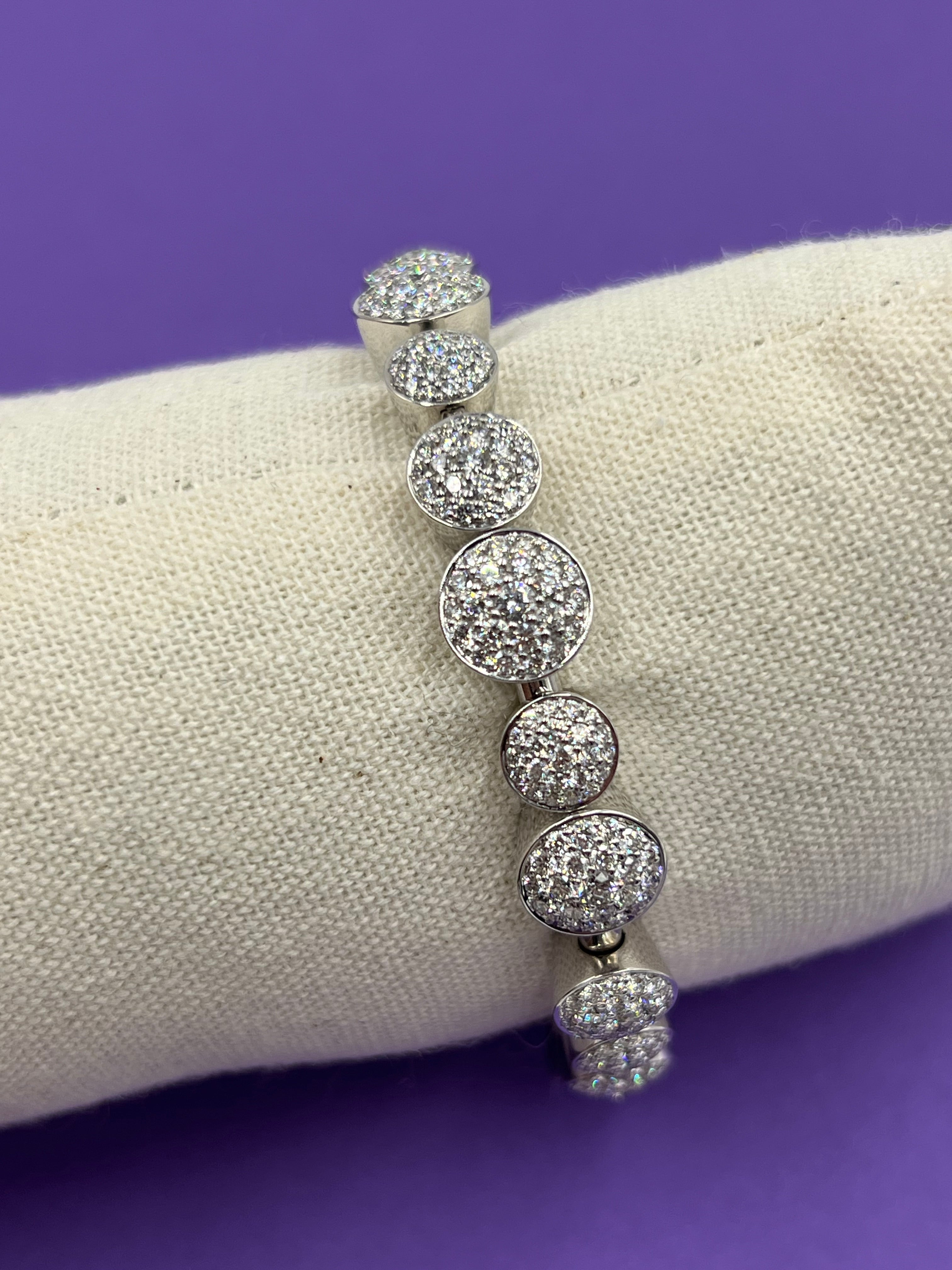 Scheffel Flexarmband Weißgold mit Brillanten