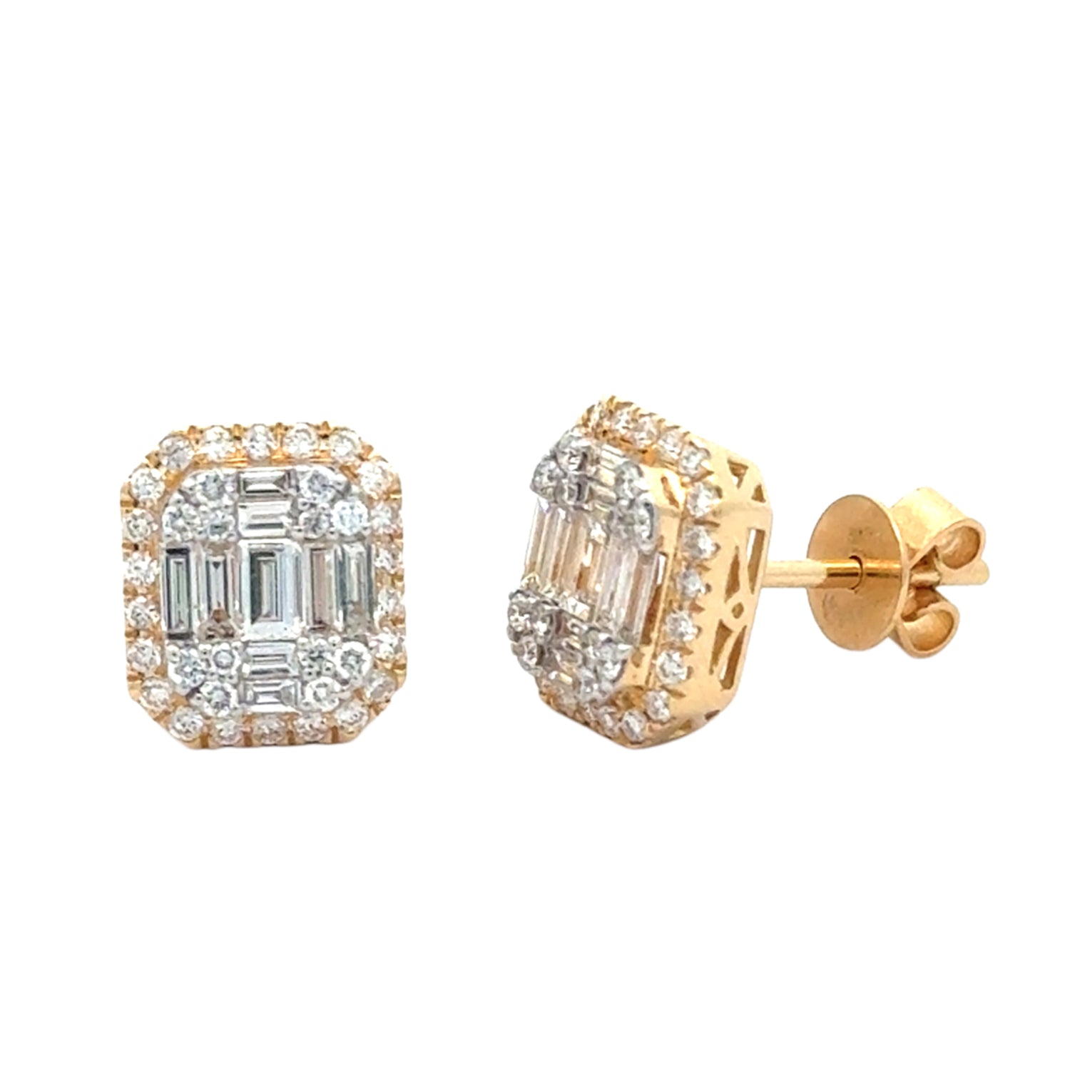 Glamour - Ohrringe Gelbgold 750/- mit Diamanten