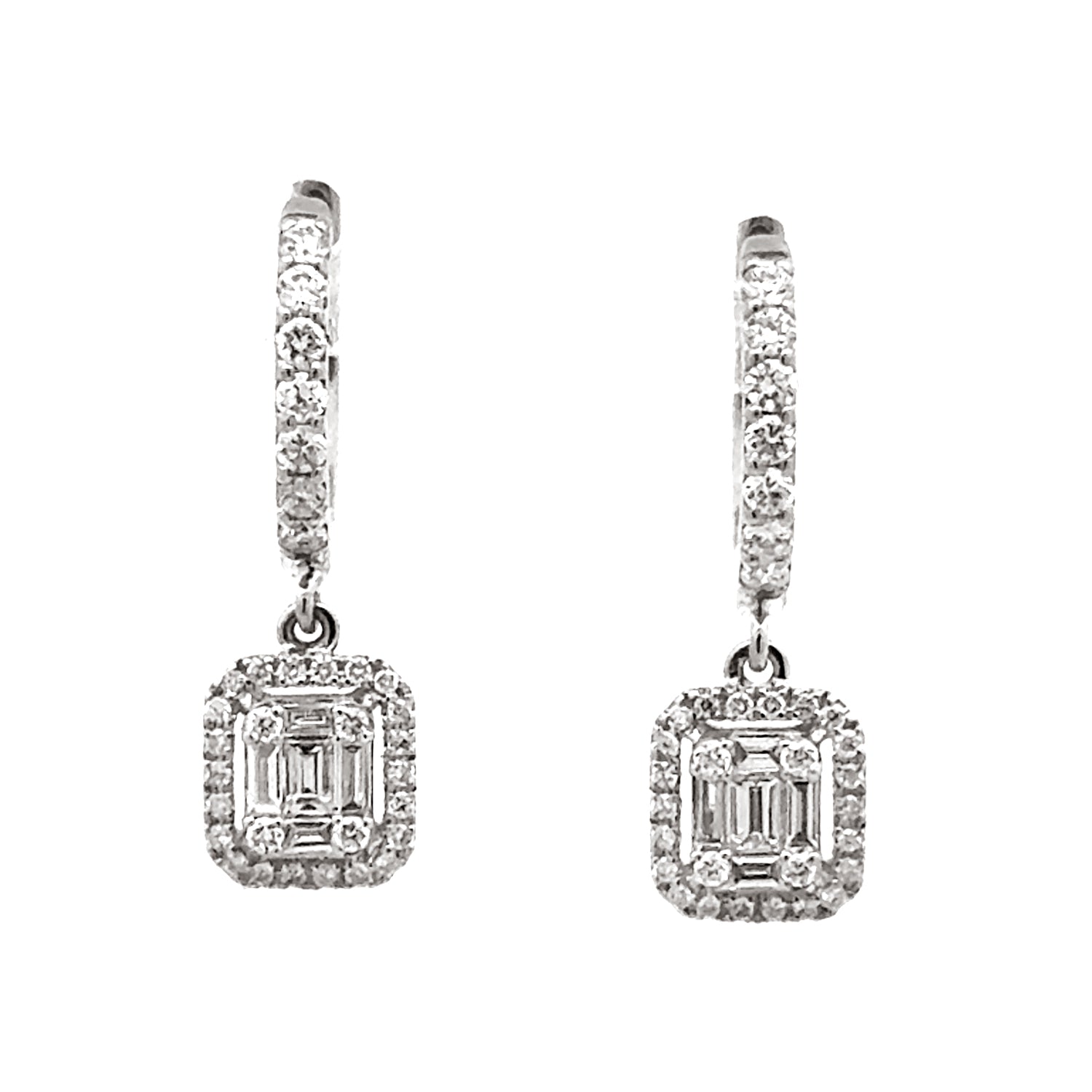 Glamour - Ohrringe Weissgold 750/- mit Diamanten