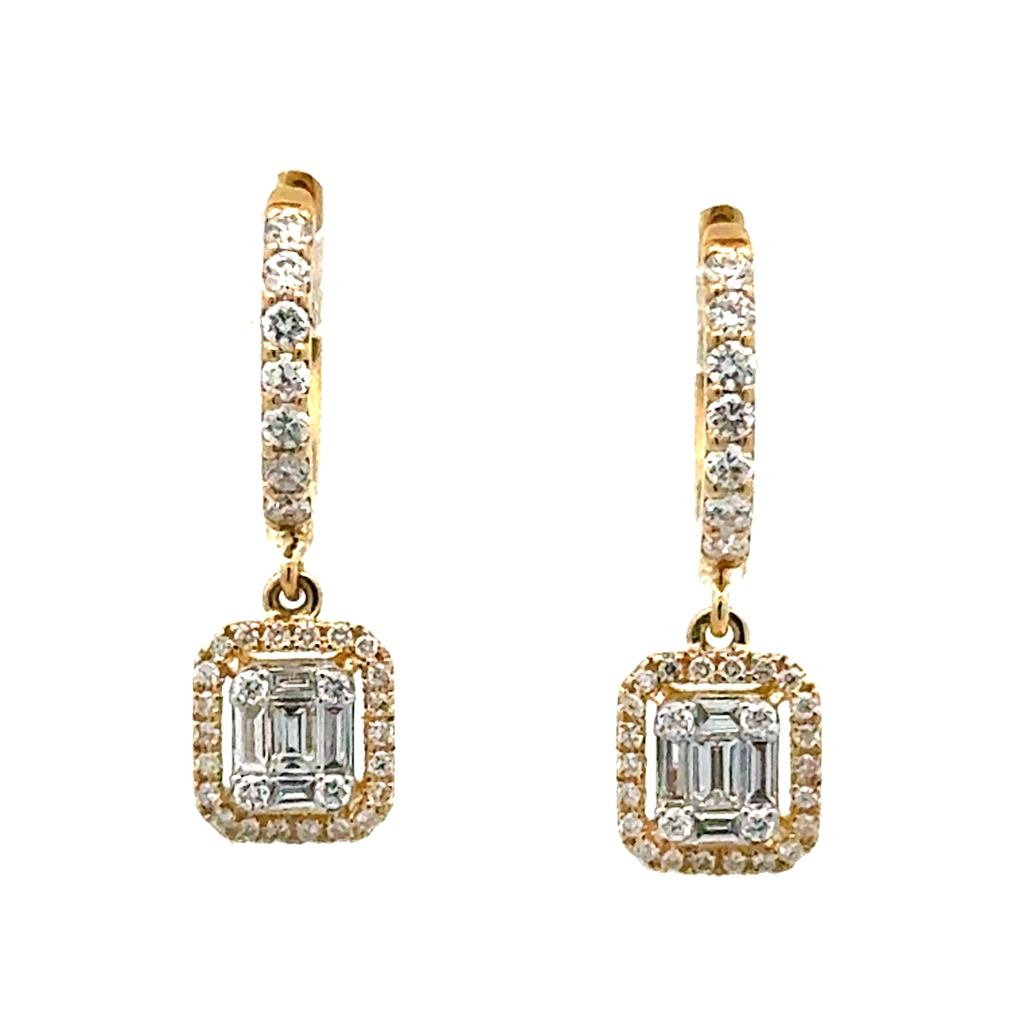 Glamour - Ohrringe Gelbgold 750/- mit Diamanten