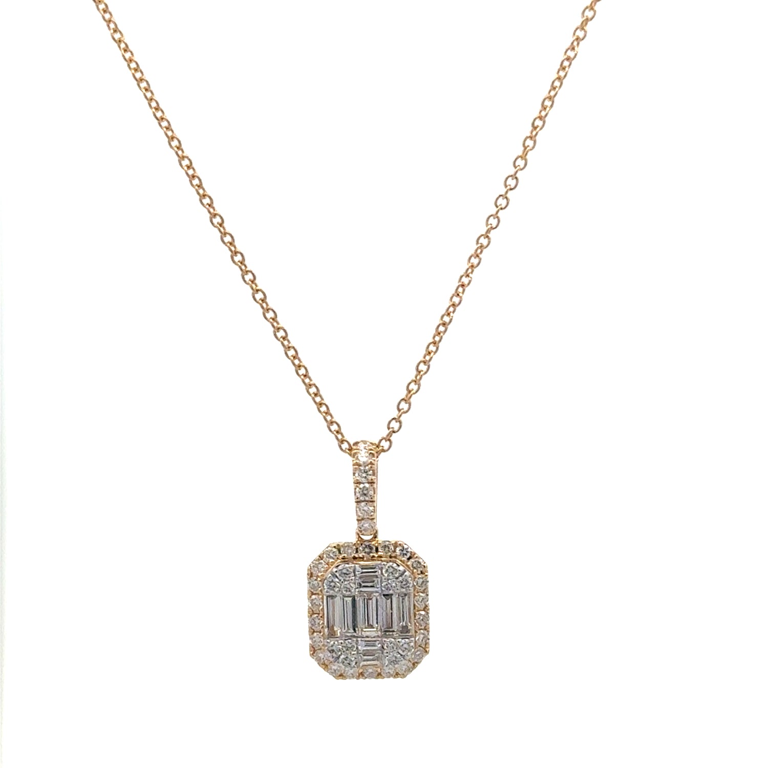 Glamour - Halskette Gelbgold 750/- mit Diamanten