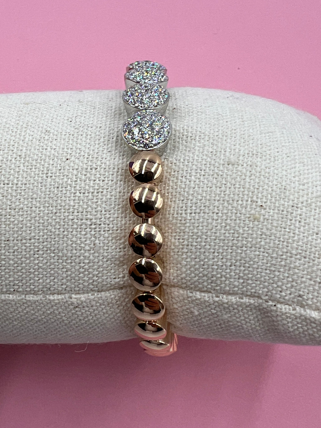 Scheffel Flexarmband in Rosegold mit Brillanten
