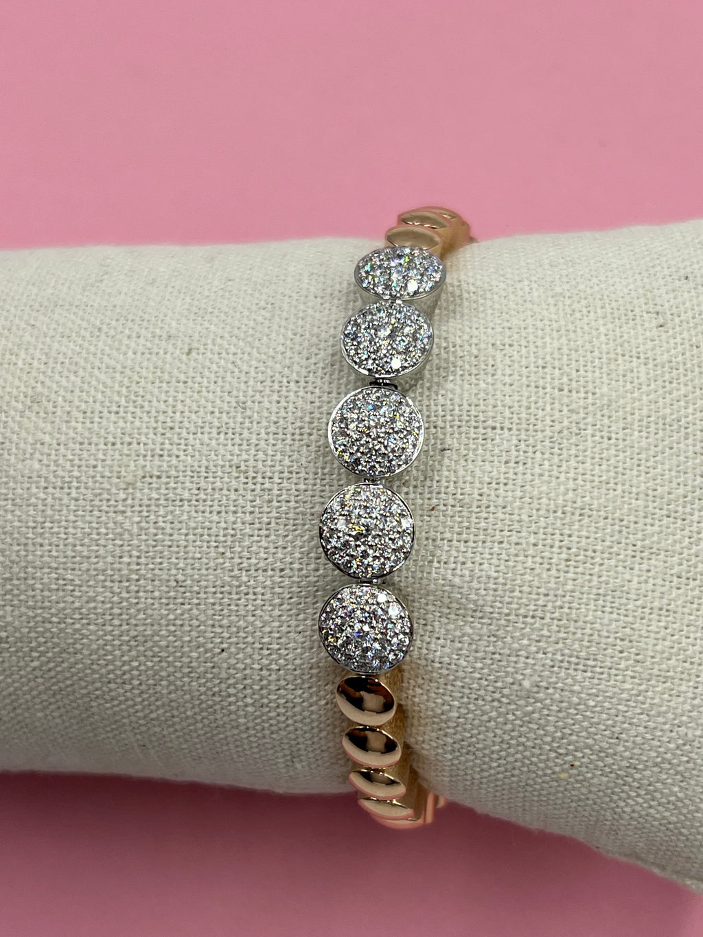 Scheffel Flexarmband in Rosegold mit Brillanten