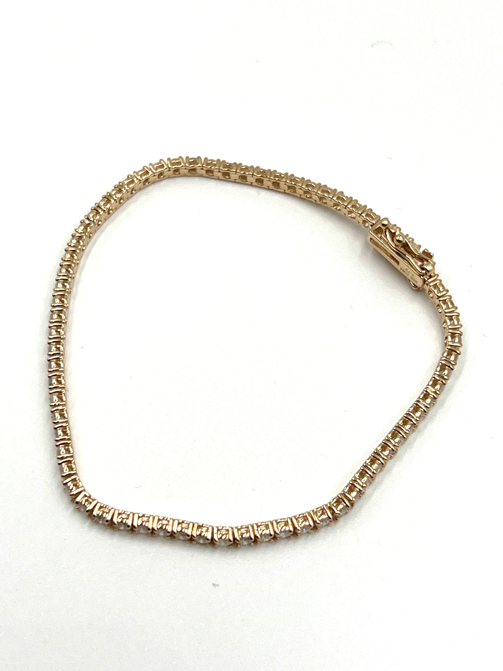 Tennisarmband Rosegold mit Diamanten