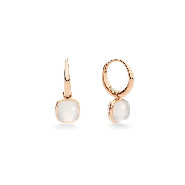 Pomellato - Nudo Ohrringe Mini  - Rosegold 750/-  Milchquarze