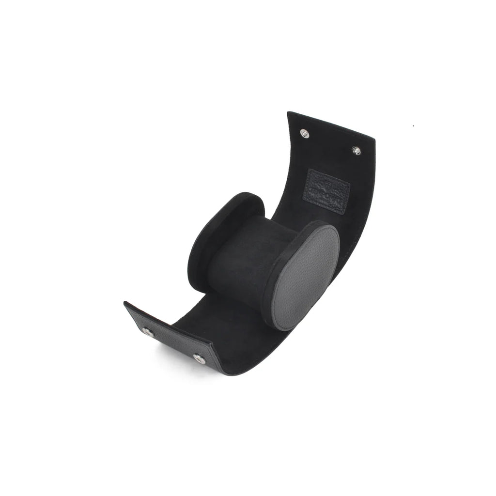 Graue Saffiano Leder 1er Uhrenrolle